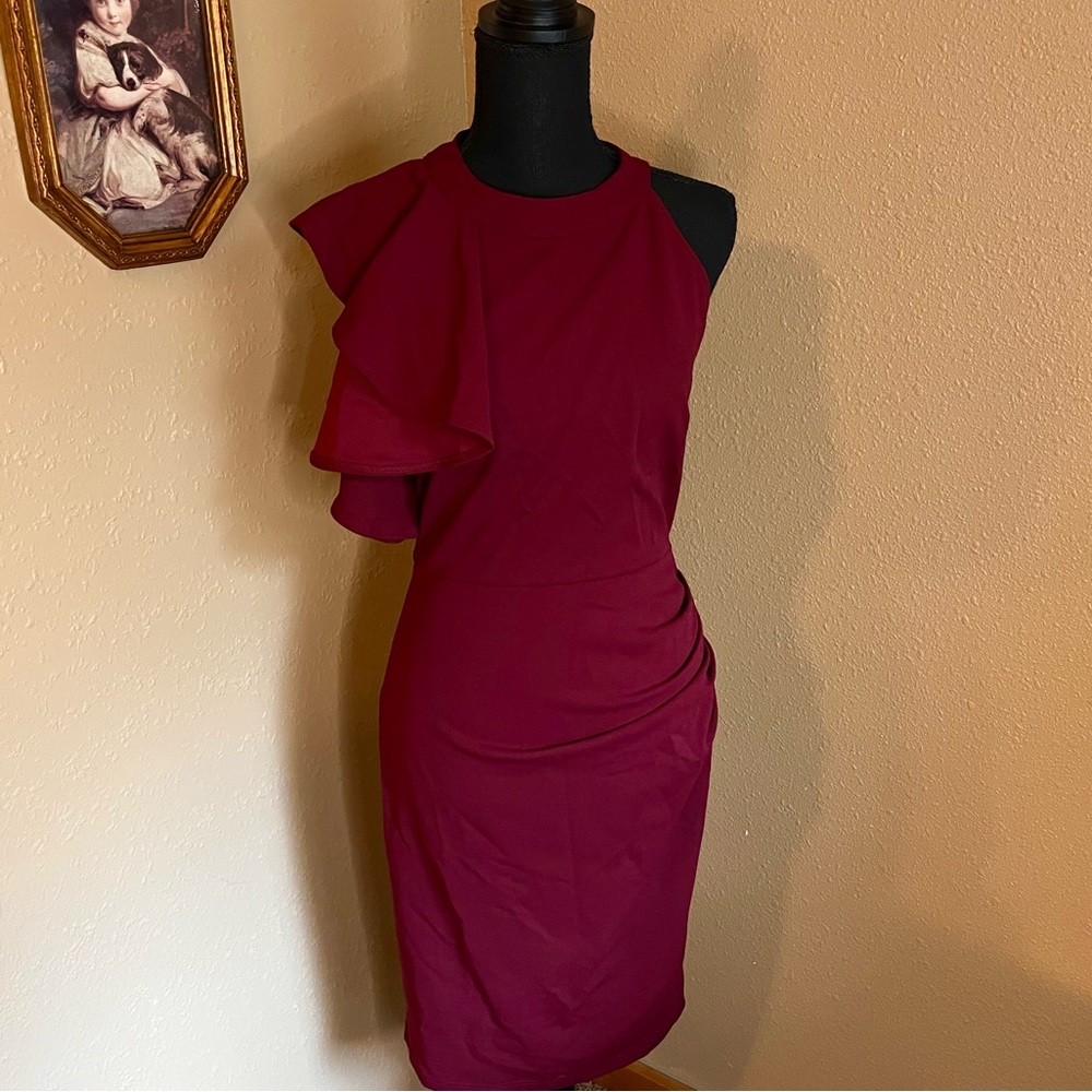 Ruffle Sleeve Halter Top Dress